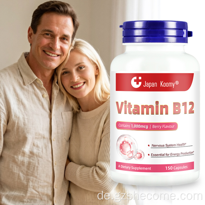 Shecome Vitamin B12-Kapseln, Energieunterstützung für das Nervensystem